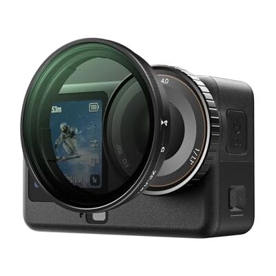 TELESIN Filtre ND variable VND8-32 pour DJI Osmo Action 6, filtre d'objectif à clipser, contrôle de l'exposition réglable, verre optique HD pour prise de vue en extérieur et vidéo TELESIN Filtre ND variable VND8-32 pour DJI Osmo Action 6, filtre d'objectif à clipser, contrôle de l'exposition réglable, verre optique HD pour prise de vue en extérieur et vidéo