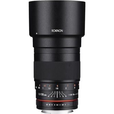 Rokinon Téléobjectif 135 mm F2.0 ED UMC pour appareils photo reflex numériques Canon Noir Rokinon Téléobjectif 135 mm F2.0 ED UMC pour appareils photo reflex numériques Canon Noir