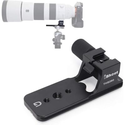 iShoot Pied de collier d'objectif compatible avec Sony FE 200-600 mm f/5.6-6.3 G OSSSEL200600G, bague de support de support de trépied avec plaque à dégagement rapide pour appareil photo Arca-Swiss iShoot Pied de collier d'objectif compatible avec Sony FE 200-600 mm f/5.6-6.3 G OSSSEL200600G, bague de support de support de trépied avec plaque à dégagement rapide pour appareil photo Arca-Swiss