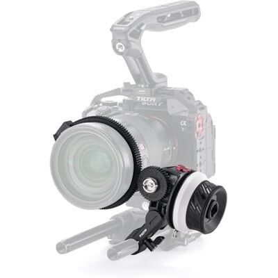 Tilta Pocket Follow Focus Bague de mise au point précise avec arrêts A/B Système d'amortissement des fluides Tige et support de tige de 15 mm Fonctionne avec la plupart des appareils photo et Tilta Pocket Follow Focus Bague de mise au point précise avec arrêts A/B Système d'amortissement des fluides Tige et support de tige de 15 mm Fonctionne avec la plupart des appareils photo et