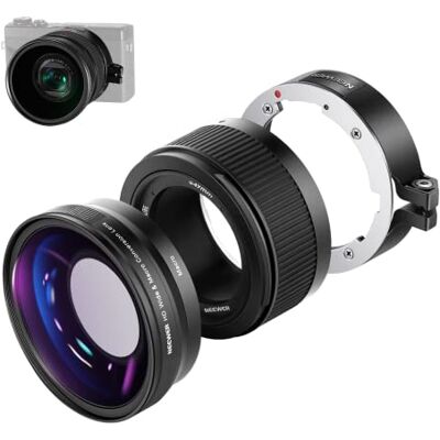 NEEWER Objectif grand angle compatible avec appareil photo Canon G7X MarkIII 2 en 1 18 mm HD Grand angle et objectif macro 10x supplémentaire avec tube d'extension adaptateur d'objectif de monture NEEWER Objectif grand angle compatible avec appareil photo Canon G7X MarkIII 2 en 1 18 mm HD Grand angle et objectif macro 10x supplémentaire avec tube d'extension adaptateur d'objectif de monture