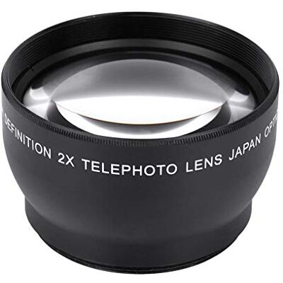 Topiky Convertisseur télé Grand Angle téléobjectif 2X avec téléobjectif pour Tout Appareil Photo avec Filetage d'objectif de 52 mm Topiky Convertisseur télé Grand Angle téléobjectif 2X avec téléobjectif pour Tout Appareil Photo avec Filetage d'objectif de 52 mm