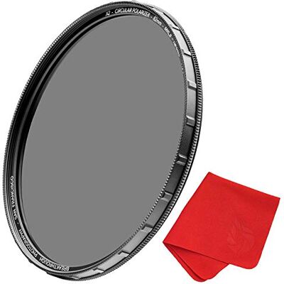 Breakthrough Photography Filtre polarisant circulaire pour objectifs d'appareil photo X2 95 mm – Filtre polarisant AGC en verre optique avec chiffon d'objectif – MRC8 – Revêtement Nanotec – Résistant aux intempéries Breakthrough Photography Filtre polarisant circulaire pour objectifs d'appareil photo X2 95 mm – Filtre polarisant AGC en verre optique avec chiffon d'objectif – MRC8 – Revêtement Nanotec – Résistant aux intempéries