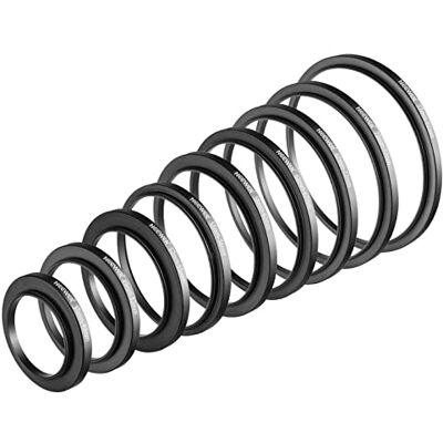 NEEWER 9 Pièces Kit de Adaptateur Supérieur Bague de Filtre d'Objectif, en Aluminium Anodisé, Comprend: 37-49mm, 49-52mm, 52-55mm, 55-58mm, 58-62mm, 62-67mm, 67-72mm, 72-77mm, 77-82mm NEEWER 9 Pièces Kit de Adaptateur Supérieur Bague de Filtre d'Objectif, en Aluminium Anodisé, Comprend: 37-49mm, 49-52mm, 52-55mm, 55-58mm, 58-62mm, 62-67mm, 67-72mm, 72-77mm, 77-82mm