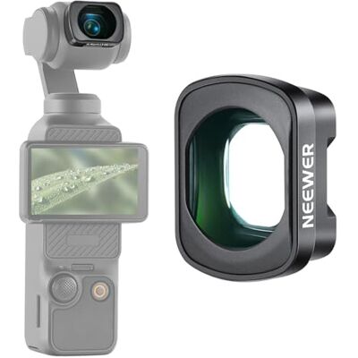 NEEWER Objectif macro 2x magnétique pour DJI Osmo Pocket 4 & 3, 3 éléments/3 groupes verre HD multicouche (ne pas empiler), LS-64 NEEWER Objectif macro 2x magnétique pour DJI Osmo Pocket 4 & 3, 3 éléments/3 groupes verre HD multicouche (ne pas empiler), LS-64