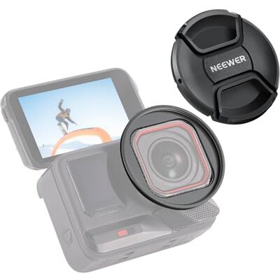 NEEWER Bague d'adaptation de filtre 49 mm compatible avec Insta360 Ace Pro 1/2, support de filtre avec capuchon d'objectif, accessoires de photographie pour caméra d'action, ne convient pas pour la NEEWER Bague d'adaptation de filtre 49 mm compatible avec Insta360 Ace Pro 1/2, support de filtre avec capuchon d'objectif, accessoires de photographie pour caméra d'action, ne convient pas pour la