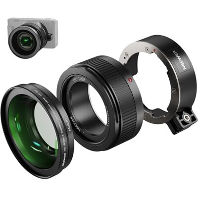 NEEWER Objectif grand angle compatible avec Sony ZV-1 II (ZV-1 M2), 2 en 1 HD 18 mm grand angle + objectif macro supplémentaire 10x avec tube d'extension, accessoires d'appareil photo à monture NEEWER Objectif grand angle compatible avec Sony ZV-1 II (ZV-1 M2), 2 en 1 HD 18 mm grand angle + objectif macro supplémentaire 10x avec tube d'extension, accessoires d'appareil photo à monture