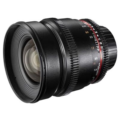 Walimex Pro VCSC Objectif grand angle vidéo et photo 16 mm 1:2,2 pour Sony E baïonnette d'objectif Noir (pour capteur APS-C, IF, réglage de l'ouverture en continu, couvercle de protection inclus) Walimex Pro VCSC Objectif grand angle vidéo et photo 16 mm 1:2,2 pour Sony E baïonnette d'objectif Noir (pour capteur APS-C, IF, réglage de l'ouverture en continu, couvercle de protection inclus)