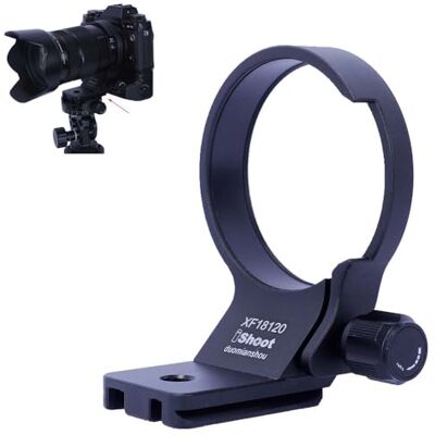 iShoot Bague de montage pour trépied compatible avec Fuji XF 18-120 mm F4 LM PZ WR, support inférieur Arca-Swiss Fit Plaque à dégagement rapide pour trépied Arca Stabilisateur d'appareil photo iShoot Bague de montage pour trépied compatible avec Fuji XF 18-120 mm F4 LM PZ WR, support inférieur Arca-Swiss Fit Plaque à dégagement rapide pour trépied Arca Stabilisateur d'appareil photo