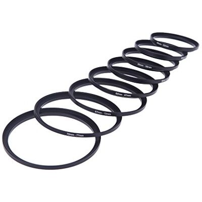 Andoer ™ Lot de 8 anneaux adaptateurs pour filtres 49-52-55-58-62-67-72-77-82 mm 49 mm-82 mm pour photographie d'appareil photo Andoer ™ Lot de 8 anneaux adaptateurs pour filtres 49-52-55-58-62-67-72-77-82 mm 49 mm-82 mm pour photographie d'appareil photo