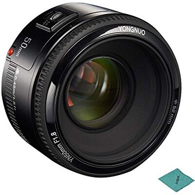 YONGNUO YN50mm F1.8 Objectif Prime Standard Grande Ouverture Auto Focus Objectif Compatible avec Canon EF Mount Rebel DSLR Camera YONGNUO YN50mm F1.8 Objectif Prime Standard Grande Ouverture Auto Focus Objectif Compatible avec Canon EF Mount Rebel DSLR Camera