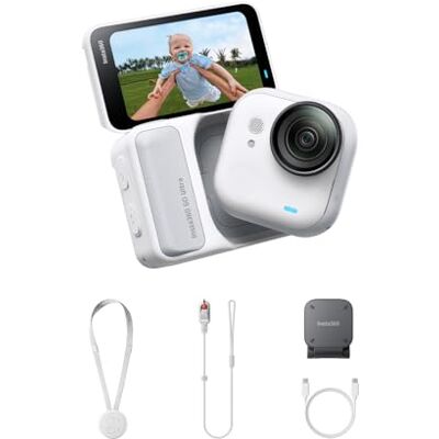 Insta360 GO Ultra Pack Standard Blanc Arctique sans Carte mémoire – Caméra 4K Mains Libres Ultra-légère et Portable, stabilisation FlowState, Performance de Pointe en Basse lumière Insta360 GO Ultra Pack Standard Blanc Arctique sans Carte mémoire – Caméra 4K Mains Libres Ultra-légère et Portable, stabilisation FlowState, Performance de Pointe en Basse lumière