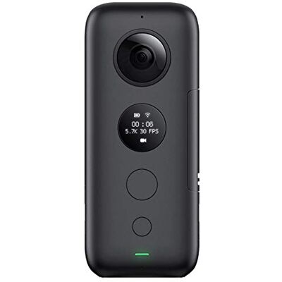 Insta360 One X Caméra vidéo 360° avec résolution vidéo de 5,7K, photo de 18 mégapixels, avec stabilisation FlowState, connexion WiFi en temps réel compatible avec iOS et Android, Bullet-time en 3K Insta360 One X Caméra vidéo 360° avec résolution vidéo de 5,7K, photo de 18 mégapixels, avec stabilisation FlowState, connexion WiFi en temps réel compatible avec iOS et Android, Bullet-time en 3K