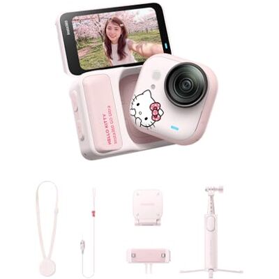 Insta360 GO Ultra × Hello Kitty Edition Petit appareil photo vlog portable Caméra POV mains libres ultra légère 53g, capteur 1/3,25 cm, autonomie de la batterie 200 min, caméra d'action rose portable Insta360 GO Ultra × Hello Kitty Edition Petit appareil photo vlog portable Caméra POV mains libres ultra légère 53g, capteur 1/3,25 cm, autonomie de la batterie 200 min, caméra d'action rose portable