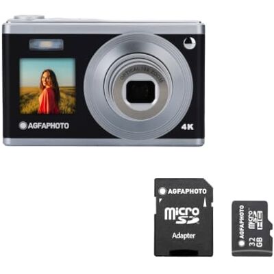 AgfaPhoto Realishot DC9200 Appareil Photo Numérique Compact, 24 MP, Vidéo 4K, Zoom Optique 10x, Ecran Double 2,8" + 1,54", Capteur CMOS, Stabilisation d'image, Batterie Lithium AgfaPhoto Realishot DC9200 Appareil Photo Numérique Compact, 24 MP, Vidéo 4K, Zoom Optique 10x, Ecran Double 2,8" + 1,54", Capteur CMOS, Stabilisation d'image, Batterie Lithium