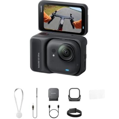 Insta360 GO Ultra Pack POV Cyclisme Aéro Caméra Vlog 4K Mains Libres Mains Libres, appareil photo vidéo POV compact, caméra d'action magnétique portable, pour vlog, sport, vélo, POV animaux Insta360 GO Ultra Pack POV Cyclisme Aéro Caméra Vlog 4K Mains Libres Mains Libres, appareil photo vidéo POV compact, caméra d'action magnétique portable, pour vlog, sport, vélo, POV animaux