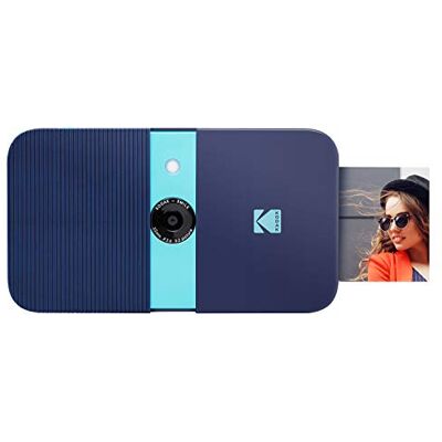 Kodak Smile Appareil photo numérique- Appareil photo numérique à ouverture par glissière 10 MP avec imprimante ZINK 2x3- Bleu Kodak Smile Appareil photo numérique- Appareil photo numérique à ouverture par glissière 10 MP avec imprimante ZINK 2x3- Bleu
