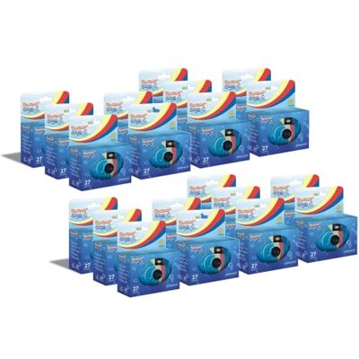 GT PHOTO GT27WP Realishot Splash Pack de 20 Appareils Photo Jetables Étanches, 27 Photos, 35mm, 4K Ultra HD, Waterproof Bleu GT PHOTO GT27WP Realishot Splash Pack de 20 Appareils Photo Jetables Étanches, 27 Photos, 35mm, 4K Ultra HD, Waterproof Bleu
