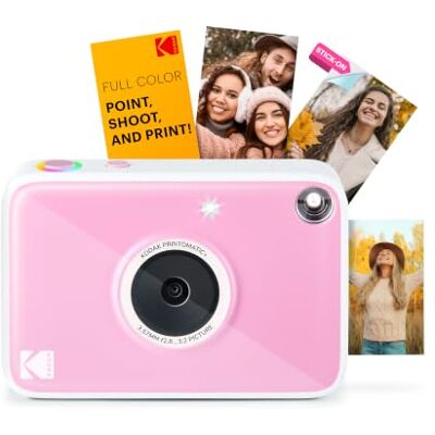 Kodak Printomatic+ Appareil Photo Numérique Instantané 10MP avec LED RVB, Imprime des Photos Couleur sur Papier Zink 2x3” – Rose Kodak Printomatic+ Appareil Photo Numérique Instantané 10MP avec LED RVB, Imprime des Photos Couleur sur Papier Zink 2x3” – Rose