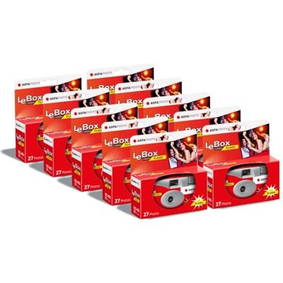 AgfaPhoto AGFA Photo 601020 Appareil Photo Jetable LeBox Flash, 27 Photos, Objectif Optique 31 mm Gris et Rouge Gris et Rouge AgfaPhoto AGFA Photo 601020 Appareil Photo Jetable LeBox Flash, 27 Photos, Objectif Optique 31 mm Gris et Rouge Gris et Rouge