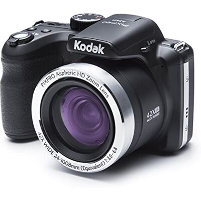 Kodak Pixpro AZ421 Appareil Photo Bridge Numérique, Zoom optique 42X, Grand angle de 24 mm, 16 Mpixels, LCD 3, Vidéo HD 720p, OIS, Batterie Li-ion Noir Kodak Pixpro AZ421 Appareil Photo Bridge Numérique, Zoom optique 42X, Grand angle de 24 mm, 16 Mpixels, LCD 3, Vidéo HD 720p, OIS, Batterie Li-ion Noir
