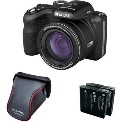 Kodak Pixpro Astro Zoom AZ426 Appareil photo bridge numérique, zoom optique 42x, grand angle 24 mm, 20 mégapixels, 3-LCD, vidéo Full HD 1080p, batterie Li-ion Noir Kodak Pixpro Astro Zoom AZ426 Appareil photo bridge numérique, zoom optique 42x, grand angle 24 mm, 20 mégapixels, 3-LCD, vidéo Full HD 1080p, batterie Li-ion Noir