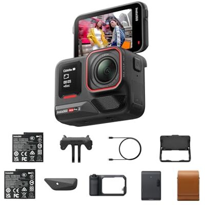 Insta360 Ace Pro 2 Pack Instantané Caméra d'action 8K Objectif Leica Camera moto, appareil photo capteur 1/1,3", HDR 4K, écran rabattable, audio pro, étanche, pour vlog, moto, sport, voyage, ski Insta360 Ace Pro 2 Pack Instantané Caméra d'action 8K Objectif Leica Camera moto, appareil photo capteur 1/1,3", HDR 4K, écran rabattable, audio pro, étanche, pour vlog, moto, sport, voyage, ski