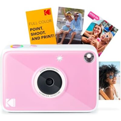 Kodak Printomatic+ Appareil Photo Numérique Instantané 10MP avec LED RVB, Imprime des Photos Couleur sur Papier Zink 2x3” – Rose Kodak Printomatic+ Appareil Photo Numérique Instantané 10MP avec LED RVB, Imprime des Photos Couleur sur Papier Zink 2x3” – Rose