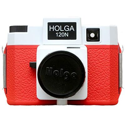 Holga Appareil photo 120 N avec corps rouge et haut blanc Holga Appareil photo 120 N avec corps rouge et haut blanc