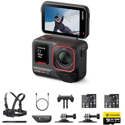 Insta360 Ace Pro 2 Pack Ski Action Cam étanche en 8K co-ingénierie avec Leica, capteur 1/1,3", double puce IA, superbe en basse lumière, son supérieur. Insta360 Ace Pro 2 Pack Ski Action Cam étanche en 8K co-ingénierie avec Leica, capteur 1/1,3", double puce IA, superbe en basse lumière, son supérieur.