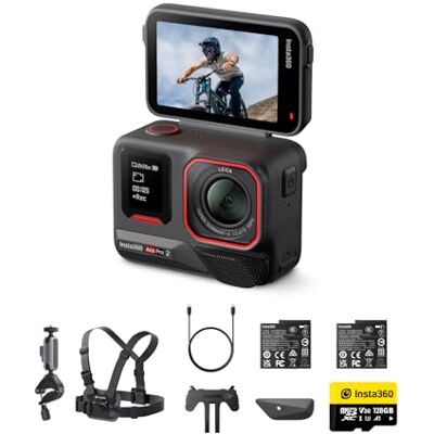 Insta360 Ace Pro Lot de 2 caméras d'action étanches 8 K co-conçues avec Leica, capteur 1/1,3", double puce AI, faible luminosité, Sup Insta360 Ace Pro Lot de 2 caméras d'action étanches 8 K co-conçues avec Leica, capteur 1/1,3", double puce AI, faible luminosité, Sup