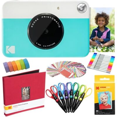 Appareil photo instantané Kodak Printomatic - Bleu - Caméra, Kit d'art, Papier Zink Appareil photo instantané Kodak Printomatic - Bleu - Caméra, Kit d'art, Papier Zink