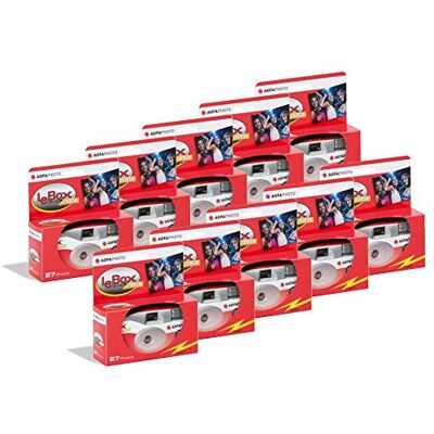 AgfaPhoto Agfa AG601020-10 LeBox Flash 400 Lot de 10 appareils photo jetables avec flash AgfaPhoto Agfa AG601020-10 LeBox Flash 400 Lot de 10 appareils photo jetables avec flash