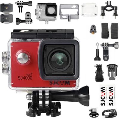 SJCAM Caméra embarquée SJ4000 WiFi Officielle (Rouge) SJCAM Caméra embarquée SJ4000 WiFi Officielle (Rouge)