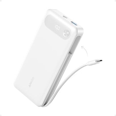 Anker Batterie Externe 20000 mAh avec câble USB-C intégré, Batterie de Charge Rapide 87 W Max, 2 USB-C et 1A, pour MacBook, iPhone 16 Pro Max/15/14, Samsung, Switch, et Plus Encore Anker Batterie Externe 20000 mAh avec câble USB-C intégré, Batterie de Charge Rapide 87 W Max, 2 USB-C et 1A, pour MacBook, iPhone 16 Pro Max/15/14, Samsung, Switch, et Plus Encore