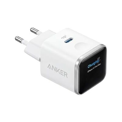 Anker Chargeur USB C à écran Intelligent 45W Nano, Recharge Rapide, Chargeur avec Reconnaissance Intelligente, Mode Care, Compact, pour iPhone séries 17/16/15, iPad, MacBook (Câble Non Inclus) Anker Chargeur USB C à écran Intelligent 45W Nano, Recharge Rapide, Chargeur avec Reconnaissance Intelligente, Mode Care, Compact, pour iPhone séries 17/16/15, iPad, MacBook (Câble Non Inclus)