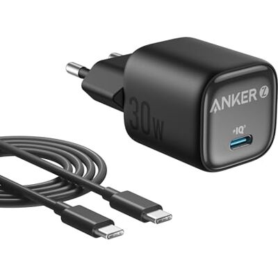 Anker Zolo Chargeur iPhone GaN compact 30 W, port USB C, contrôle de température amélioré, petit format, recharge 3 x plus rapide, pour iPhone 17/16/15/14/13, iPad, Samsung Galaxy S24/S23, Pixel, etc. Anker Zolo Chargeur iPhone GaN compact 30 W, port USB C, contrôle de température amélioré, petit format, recharge 3 x plus rapide, pour iPhone 17/16/15/14/13, iPad, Samsung Galaxy S24/S23, Pixel, etc.