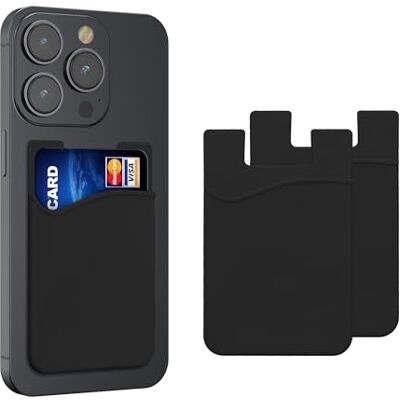 kwmobile 3x Porte-Carte Adhésif pour Téléphone Pochette Autocollante Silicone pour Smartphone Format Carte Bleue noir kwmobile 3x Porte-Carte Adhésif pour Téléphone Pochette Autocollante Silicone pour Smartphone Format Carte Bleue noir