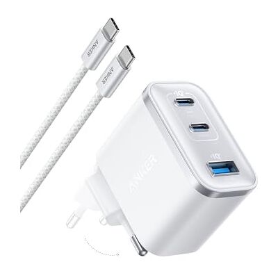 Anker Chargeur USB C 70W Nano 3 Ports, Recharge Rapide avec Sortie UltraFast, Compact et Élégant, pour iPhone 17 16 15, MacBook Air, iPad, Pixel, Galaxy, et Autres (Câble Inclus) Anker Chargeur USB C 70W Nano 3 Ports, Recharge Rapide avec Sortie UltraFast, Compact et Élégant, pour iPhone 17 16 15, MacBook Air, iPad, Pixel, Galaxy, et Autres (Câble Inclus)