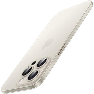 JETech Coque Ultra Fine pour iPhone 15 Pro Max, Titane Naturel Protection de l'Objectif Caméra, Léger, Finition Mat, Étui Housse en PP Dur Minimaliste, Recharge sans Fil JETech Coque Ultra Fine pour iPhone 15 Pro Max, Titane Naturel Protection de l'Objectif Caméra, Léger, Finition Mat, Étui Housse en PP Dur Minimaliste, Recharge sans Fil
