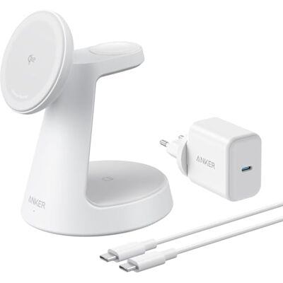 Anker MagGo Casque, Smartphone, Montre connectée Blanc Charge sans fil USB - Wireless Charging Station Anker MagGo Casque, Smartphone, Montre connectée Blanc Charge sans fil USB - Wireless Charging Station