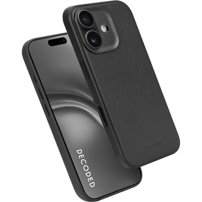 DECODED Coque pour iPhone 17 Pro, Cuir ECCO Premium, Compatible avec MagSafe, Magnétique, Protection Caméra, Bouton Camera Control, Anti-Rayures, Noir DECODED Coque pour iPhone 17 Pro, Cuir ECCO Premium, Compatible avec MagSafe, Magnétique, Protection Caméra, Bouton Camera Control, Anti-Rayures, Noir