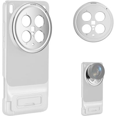 NEEWER Plaque arrière X200 ultra objectif, support pour téléphone portable, adaptateur d'objectif en aluminium avec filetage de 17 mm pour objectif principal et téléobjectif compatible avec la coque NEEWER Plaque arrière X200 ultra objectif, support pour téléphone portable, adaptateur d'objectif en aluminium avec filetage de 17 mm pour objectif principal et téléobjectif compatible avec la coque