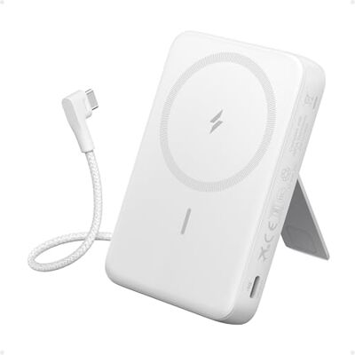 Anker Zolo Power Bank Magnétique, Batterie Externe Portable 10000mAh sans Fil avec Recharge Rapide 30 W Max., câble USB-C intégré et Support Ajustable, pour iPhone séries 15/14, AirPods, et Bien Plus Anker Zolo Power Bank Magnétique, Batterie Externe Portable 10000mAh sans Fil avec Recharge Rapide 30 W Max., câble USB-C intégré et Support Ajustable, pour iPhone séries 15/14, AirPods, et Bien Plus
