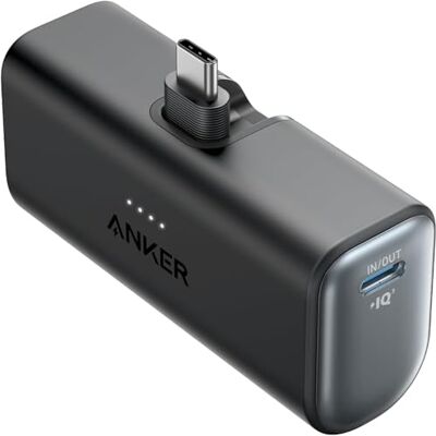 Anker Batterie Externe Nano 5000 mAh 22,5 W, Connecteur USB-C Pliable intégré, Compatible avec iPhone 17 Pro Max/16/15, Samsung S22/23, Note20/10, Huawei, iPad Pro/Air, AirPods et Plus Encore (Noir) Anker Batterie Externe Nano 5000 mAh 22,5 W, Connecteur USB-C Pliable intégré, Compatible avec iPhone 17 Pro Max/16/15, Samsung S22/23, Note20/10, Huawei, iPad Pro/Air, AirPods et Plus Encore (Noir)