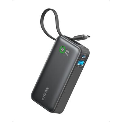 Anker Nano Batterie Externe 10000 mAh avec câble USB-C intégré, Puissance maximale PD 30 W avec 1 Port USB-C & A, Compatible avec iPhone 17 Pro Max16//15/14/13, MacBook, Galaxy, iPad, AirPods Anker Nano Batterie Externe 10000 mAh avec câble USB-C intégré, Puissance maximale PD 30 W avec 1 Port USB-C & A, Compatible avec iPhone 17 Pro Max16//15/14/13, MacBook, Galaxy, iPad, AirPods