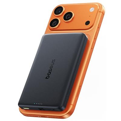 Baseus PicoGo AM52 MagSafe Powerbank, batterie externe Qi2.2 Magsafe 10000 mAh, recharge sans fil ultra-rapide 25 W, Recharge Rapide PD 45 W, Batterie Externe Magnétique fine pour 17/16 Pro Max, Noire Baseus PicoGo AM52 MagSafe Powerbank, batterie externe Qi2.2 Magsafe 10000 mAh, recharge sans fil ultra-rapide 25 W, Recharge Rapide PD 45 W, Batterie Externe Magnétique fine pour 17/16 Pro Max, Noire