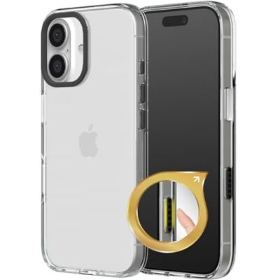 RhinoShield Coque Clear pour iPhone 16 Résistant au jaunissement, transparent, haute clarté, antichoc, dépasse les normes militaires de protection RhinoShield Coque Clear pour iPhone 16 Résistant au jaunissement, transparent, haute clarté, antichoc, dépasse les normes militaires de protection