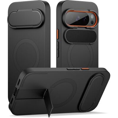 SURITCH Coque de protection magnétique antichoc pour Google Pixel 10 Pro XL avec support et coque de protection pour appareil photo, protection antichoc Noir SURITCH Coque de protection magnétique antichoc pour Google Pixel 10 Pro XL avec support et coque de protection pour appareil photo, protection antichoc Noir