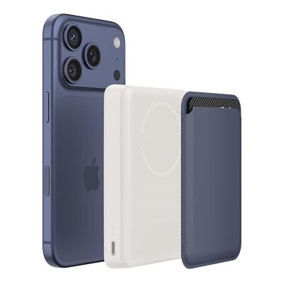 Belkin BoostCharge Batterie Externe Magnétique 10000mAh, Certification Qi2, Chargeur Portable Fin de 7,5 W avec Anneau Magnétique et 2 Ports USB-C, Câble Inclus, Pour iPhone, Galaxy, Pixel, Beige Belkin BoostCharge Batterie Externe Magnétique 10000mAh, Certification Qi2, Chargeur Portable Fin de 7,5 W avec Anneau Magnétique et 2 Ports USB-C, Câble Inclus, Pour iPhone, Galaxy, Pixel, Beige